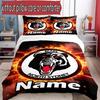 3pcs Duvet Cover Set (1*Duvet Cover + 2*Pillowcase, Without Core), Custom Name North Sydney Bears Pattern Bedding Set, Home Bedroom Decor Gift