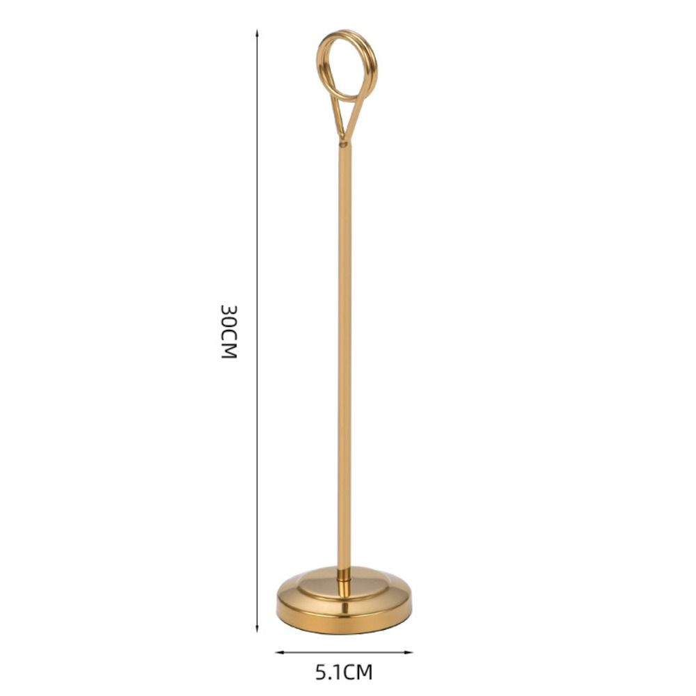 Cute Stainless Steel Round Photo Clip Elegant Note Clamp Stand  Restaurant Table