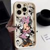 Minnie Mickey Mouse Phone Case For iPhone 17E 11 12 13 14 15 16 17 Pro Max Fundas 17 Air Plus 16e 13 Mini Silicone Cover