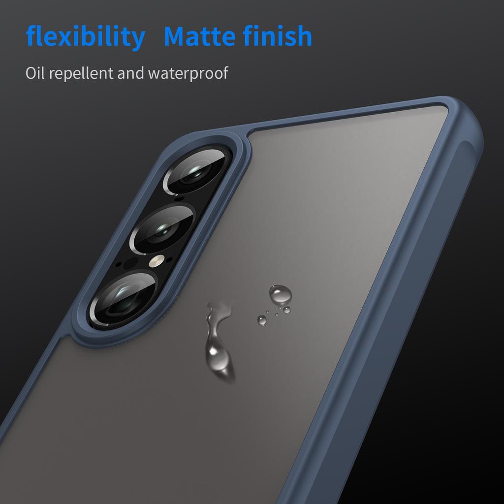For Sony Xperia 1 VII Case Drop Proof Airbags Frosted Translucent PC + TPU Phone Back Cover