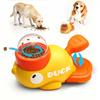 2-In-1 Interactive Dog Cat Toy Pet Automatic Food Treat Dispenser Cartoon Duck Design Slow Food Pet Snack Feeder Fortraining
