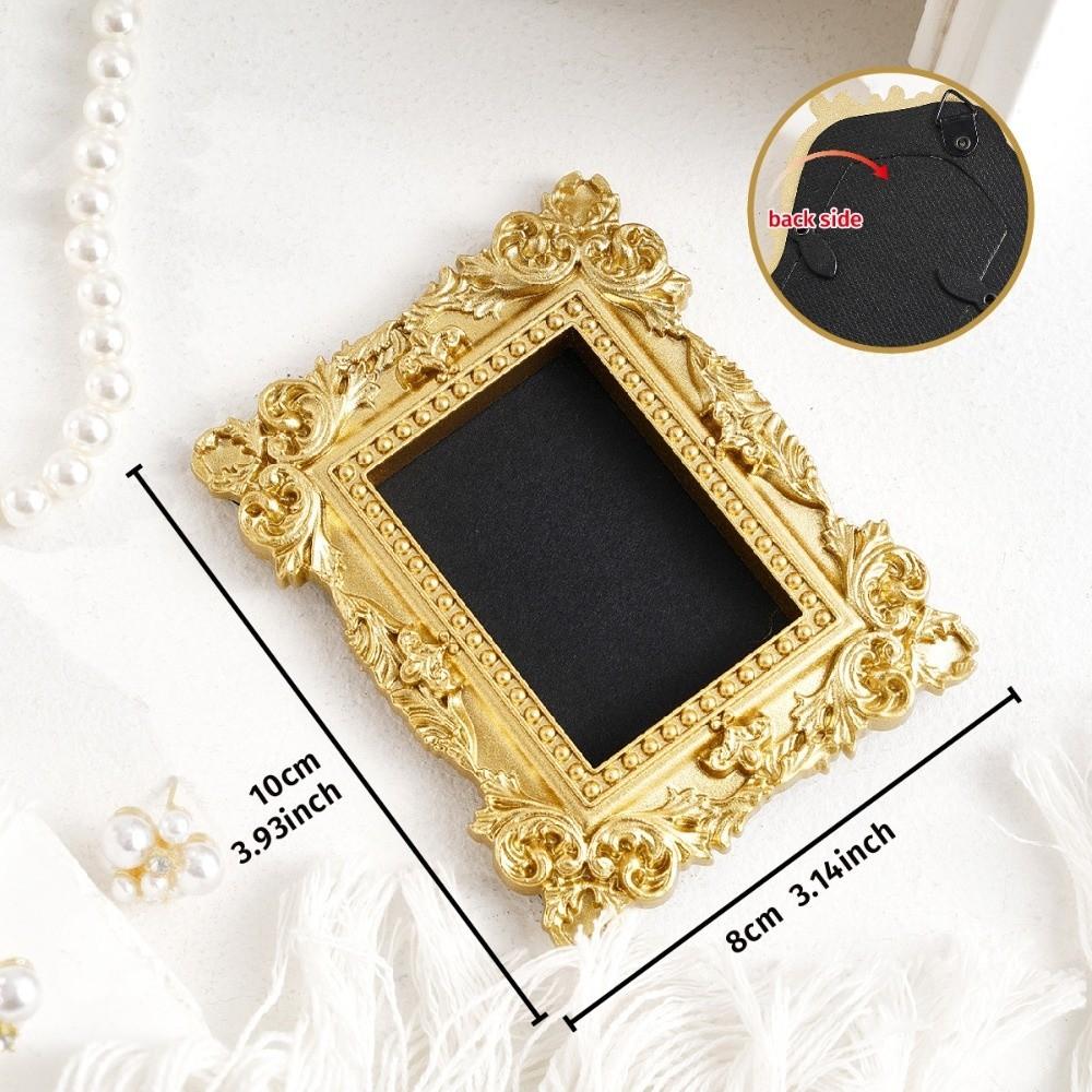 

Hanging Mini Photo Frames Photographic Props Resin Vintage Picture Frame Glass-Free Baroque Ornate Wedding Photo Display Frames