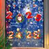 Weihnachtsfensteraufkleber PVC Xmas Wand Glasaufkleber Schlafzimmer Wandtattoos Frohe Weihnachten Deko für Zuhause Neujahrsaufkleber 2025