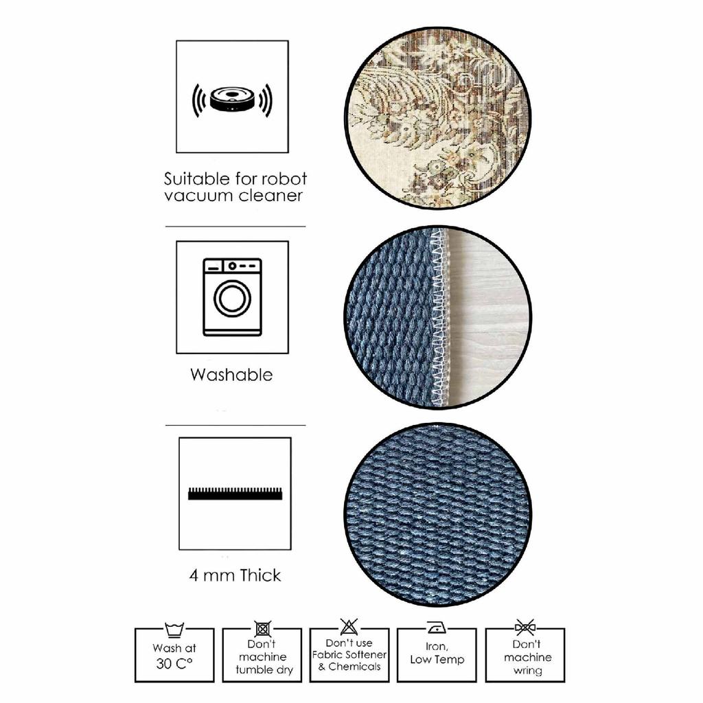 Decorative Special Design Modern Floor Rugs Patterned Non-Slip Base Washable