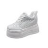 Internet celebrities with the same new hot diamond little white shoes women's summer new women's shoes casual versatile niche board shoes platform