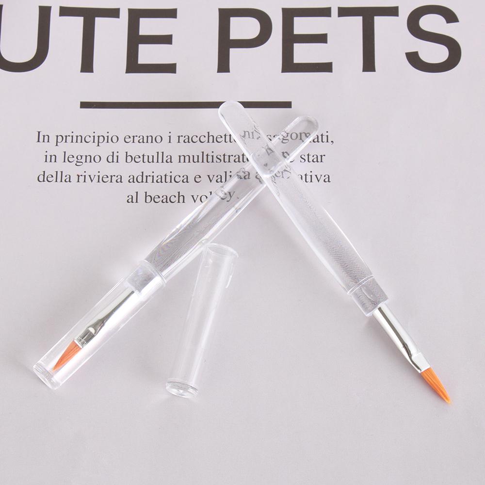 Transparent Crystal Handle Portable Flexible Lip Brushes Applicator Lipstick