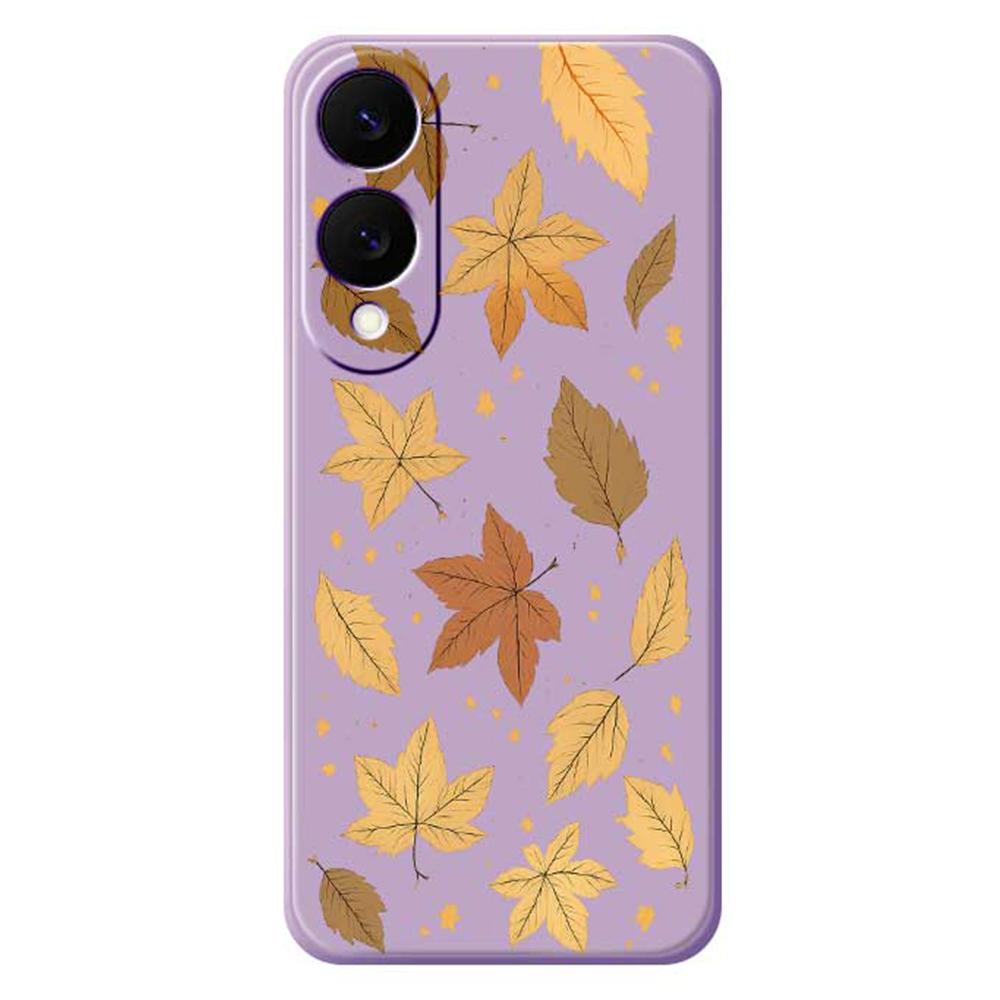 

For Samsung Galaxy S25 Edge Case Maple Leaves Pattern Printing Straight Edge TPU Phone Back Cover