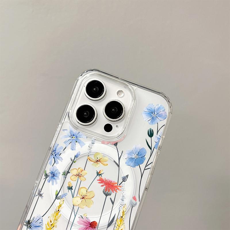 Boho Floral Bouquet Magnetic Case for Samsung Galaxy S26 S25 Edge S24 S23 Ultra Plus FE A57 A56 A55 A54 A36 A35 A17 A16 Cover