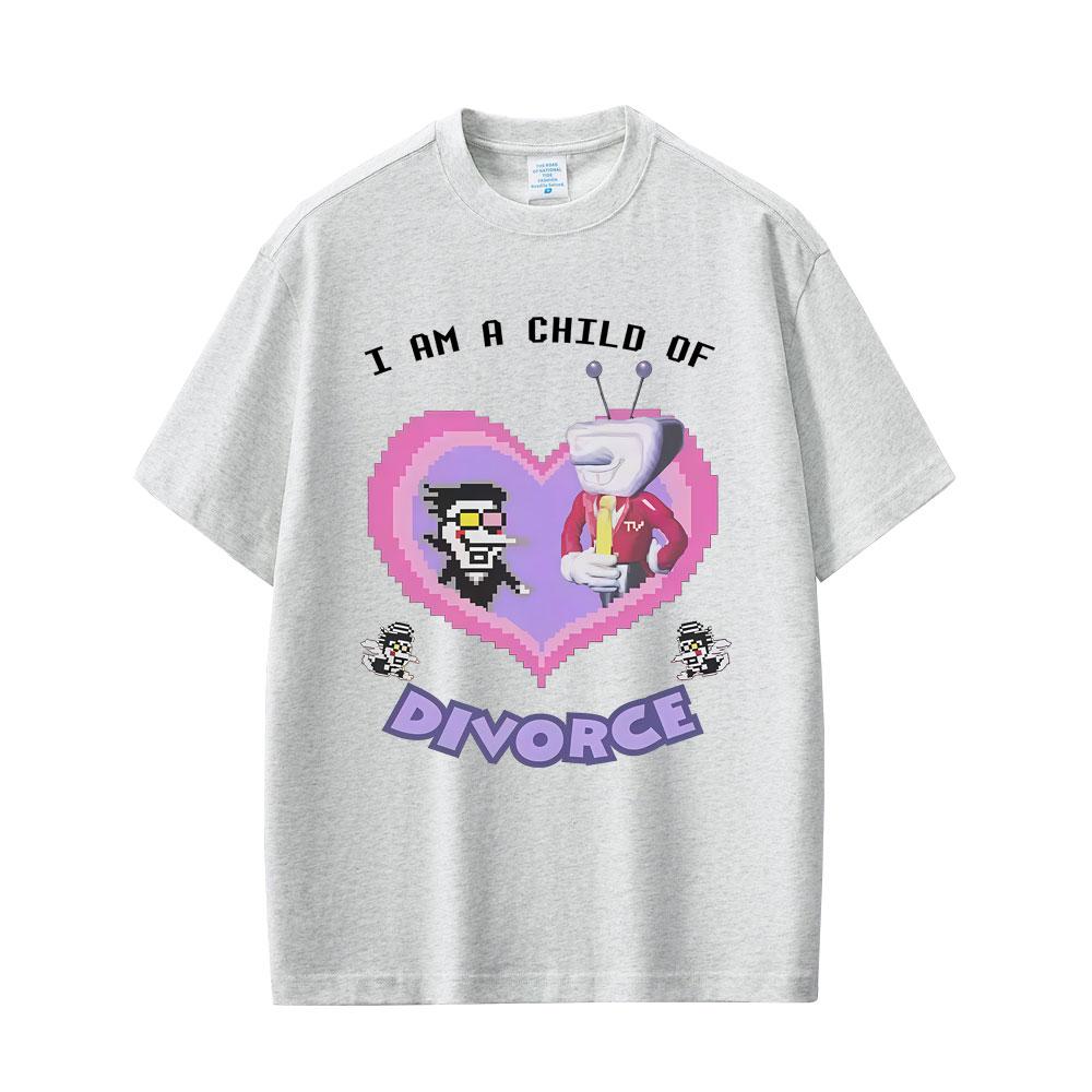 Game Deltarune Spamton and Tenna I Am Child of Divorce Funny Meme Tshirts Unisex Women Casual Cotton Vintage Oversized T Shirts