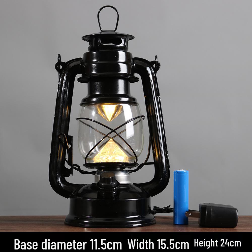 Retro Nostalgic Multi-Color Kerosene Horse Lamp - Portable Outdoor Camping & Decorative Lamp