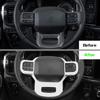 White Steering Wheel Cover Trim Driving Control Decoration For Ford F150 +
