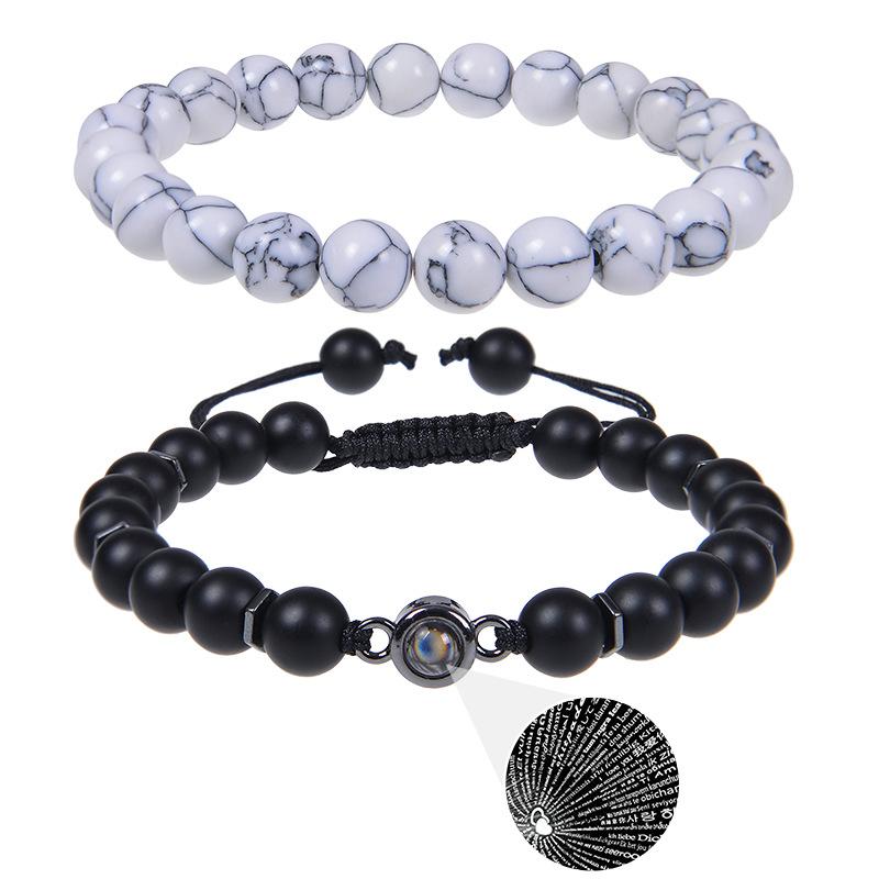 

JYL TS Bracelet I Love You Projection Couple Beaded Magnifies Romance & Devotion Style-5 оксфорд синього кольору