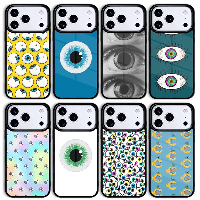 CRAZY EYEBALL PATTERN Mobile Phone Case for IPhone 17 AIR 16pro Max 15 14 13 12 11 Bumper Cover