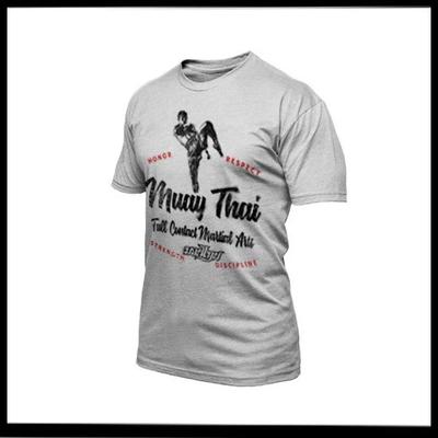 Muay Thai Martial Arts Thailand Kickboxing T-Shirt Full Contact Thai Boxer Knee