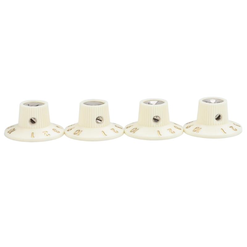 4Pcs Guitar Speed Control Knobs Electric Guitar Top Hat Knobs Plastic Guitar Volumes Tone Control Knobs Easy To Use