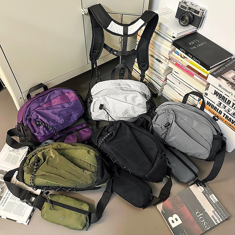 Unisex Outdoor Hiking Hiking Bag Personality Cool Multifunctional Crossbody Breast Bag Travel Storage Bag