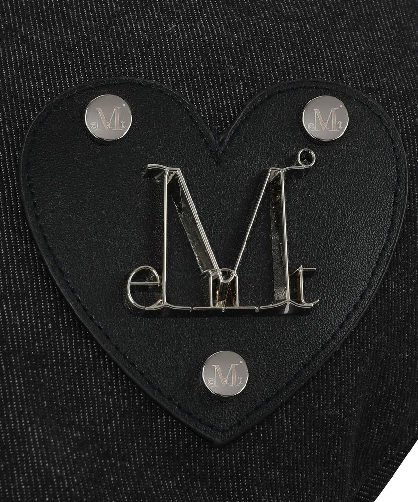 MUCENT Tiki Metal Logo Heart Patch Denim Hunting Cap Unisex