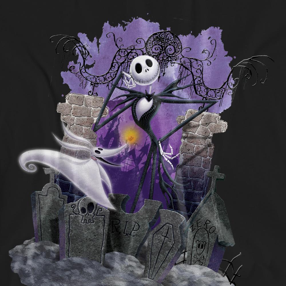 The Nightmare Before Christmas Unisex Adult Jack Skellington Grave T-Shirt