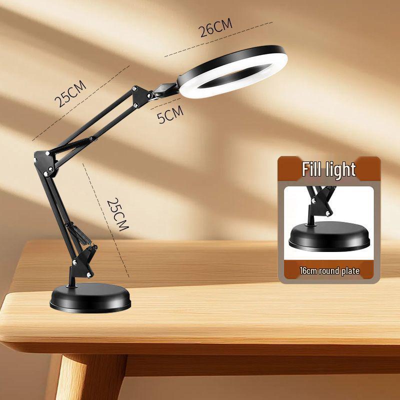 Mobile Phone Holder with Fill Light for Live Streaming and Overhead Shots - Perfect for Food, Jewelry, and Video Recording