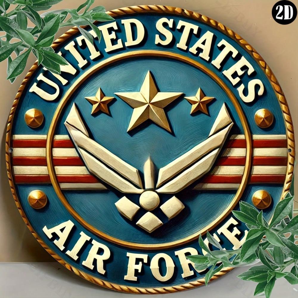 Vintage US Air Force Metal Tin Sign 8x8 Inch Home Decor Wall Art Gift