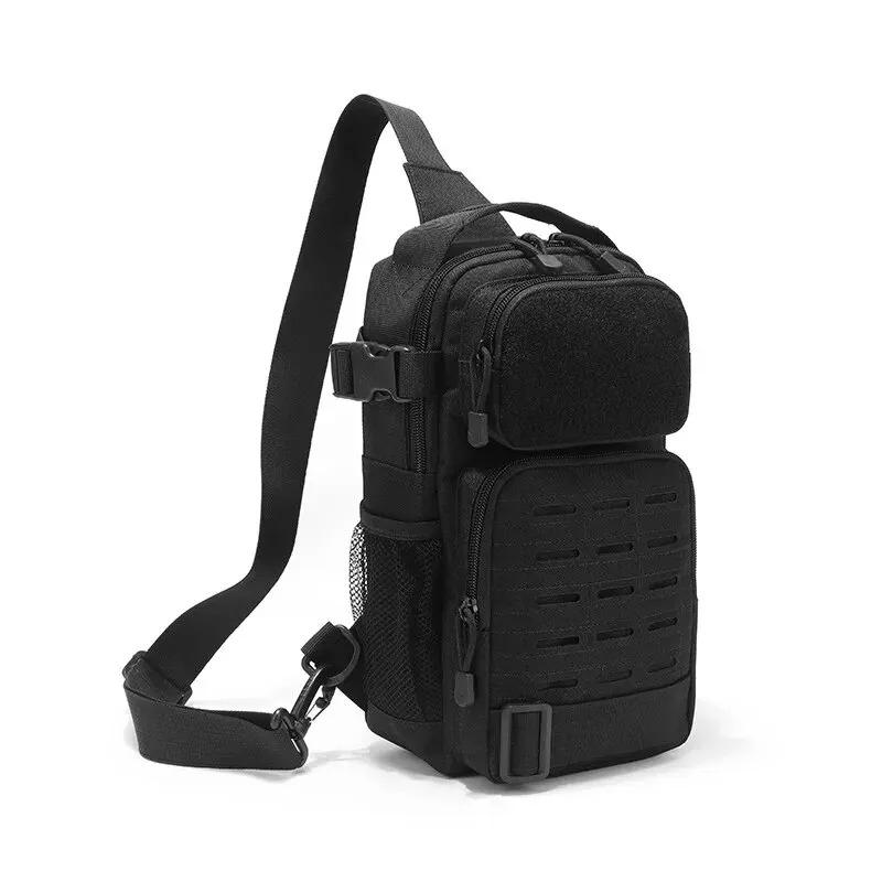 Outdoor Sports Sling Bag Shoulder Pack For Men, Molle Assault Range Daypack, Waterproof Solid Chest Bag For Traveling, Hiking