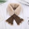 Winter New Woolen Scarve Female Lace Mermaid Warm Neck Cover Knitted Wool Collar Splicing Scarve Women's Scarve