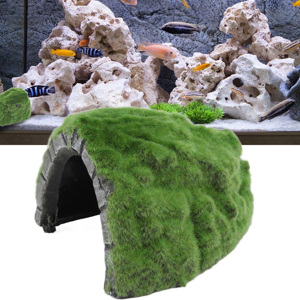 Basking Platform Rock Hideout Cave Resin Tortoise Hideout Rock Reptile Hide Cave Aquarium Use