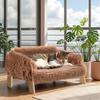 Großes Katzenbett Stabile Holzbeine Erhöhtes Plüsch-Katzensofa-Bett Kätzchenbett Für Hauskatzen - Weiches Katzensofa