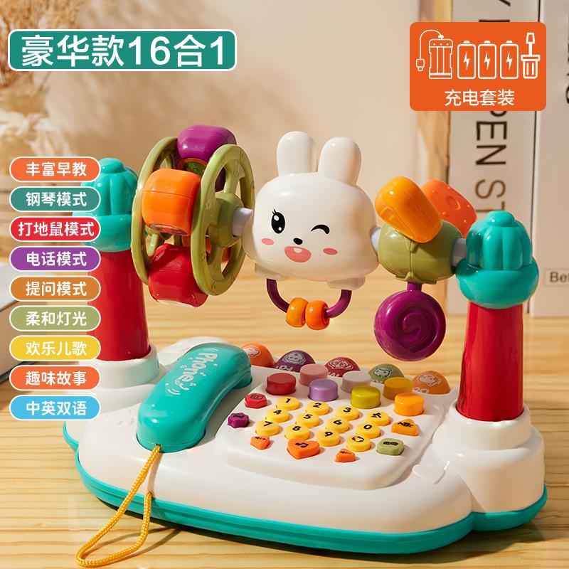 

Детская симуляция Мобильный телефон Головоломка Раннее образование Может укусить Музыка Стационарный телефон зелёный