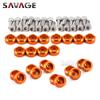 24pcs Front Fender Frame Fairing Screw For 390 DUKE 2018-2022 Motorcycle Accessories Fuel Tank Radiator Engine Guard Washer