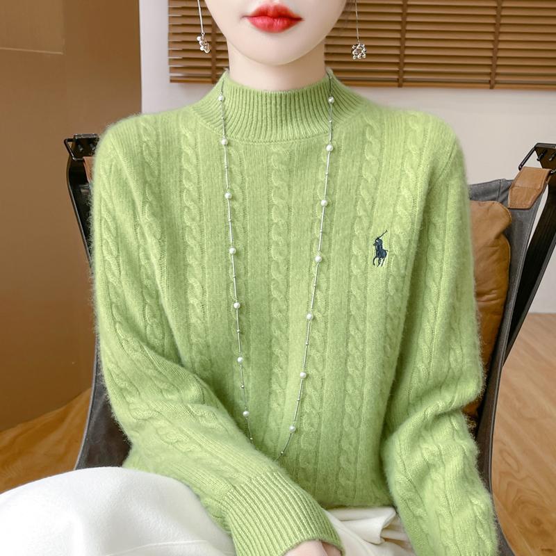 Women's Cashmere Sweater Qinghe Cashmere 30% Cashmere 70% Wool Autumn and Winter Pullover Warm and Fashionable