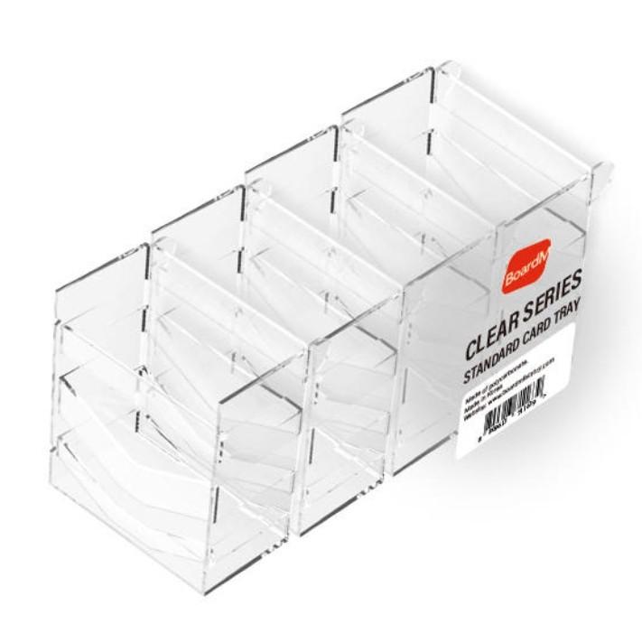 

Набор аксессуаров для настольных игр BoardM Clear Series — 4 упаковки подключаемого лотка для карт, мини-держателя для колоды карт, лотка для жетонов, подставки для держателя карт [NEW] Smart Card Holder 1set (4pcs)