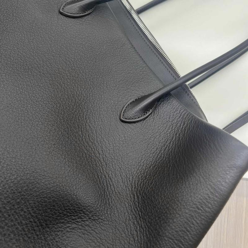 Genuine Leather Tote Bag Women Large Capacity Shoulder Top Grain Cowhide Daily Use Urban Style