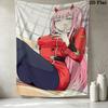 Franxx Zero Two Wall Tapestry Aesthetic Wall Hanging Printed Fabric Blanket Decorative Tapestries For Bedroom Living Room Home Decor