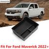 Central Control Armrest Storage Box Container Pallet Holder Tray Fit For Ford Maverick  - 2025 Black Interior Accessories