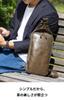 [aso] Genuine Leather Body Bag, Men's Cowhide Leather Pouch, One-Shoulder Bag, CH-P123 (Khaki)