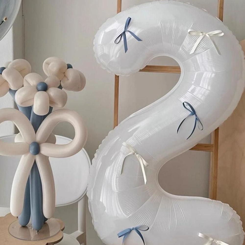27Pcs Macaron Series Blue Cake Balloon Flower Set Suitable For Birthday Parties Engagements Weddings And Party Supply