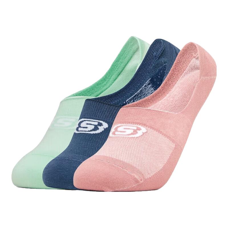 Skechers Unisex Logo No-Show Socks S