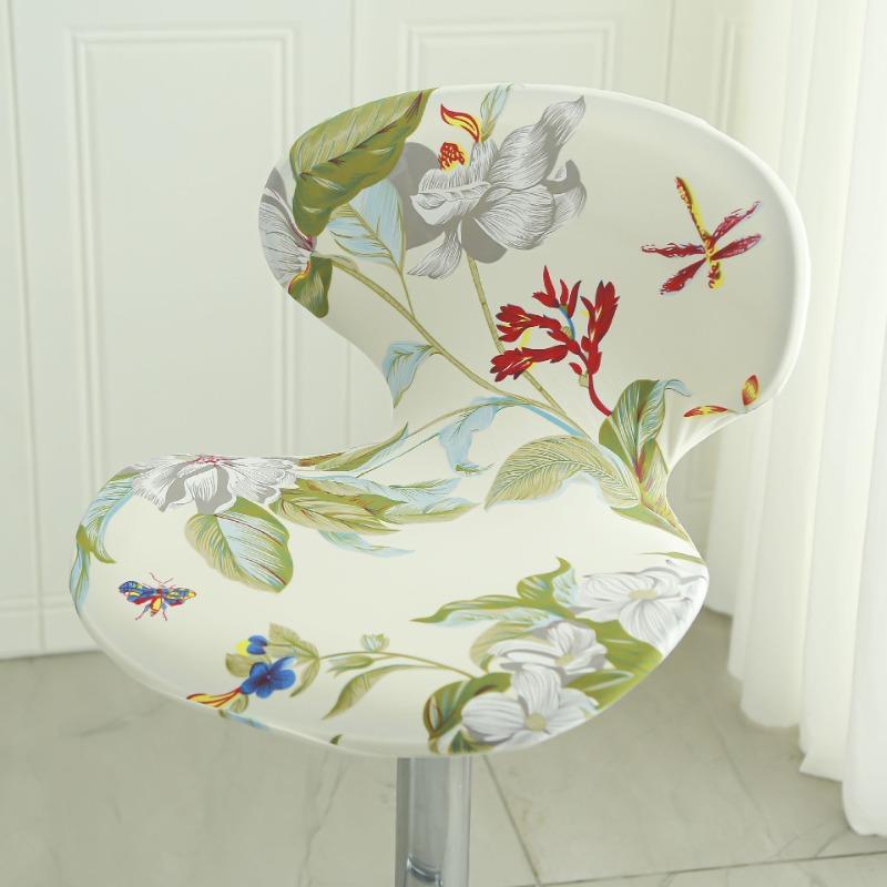 

Elastic Bar Stool Cover Low Back Short Chair Covers Dining Chair Slipcover Spandex Seat Case Protector Wedding Party Decor