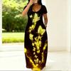Curvy Women Round Neck Short Sleeve Dress Light Loose Outfit For Summer Daily Life