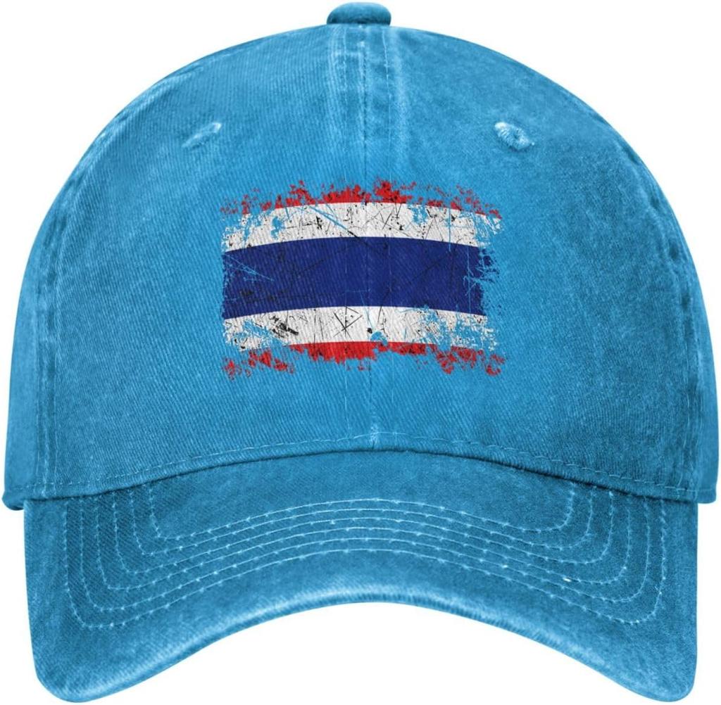 Thailand Flagge Used Baseballkappe Unisex Gewaschene Baumwolle Lässig Verstellbar Sonnenschutzmütze