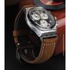 Frosted Matte Cow Leather Watch Strap 17mm 19mm 21mm For Swatch IRONY YVS YCS YAS YGS Band Concave Convex Watchband Accessories