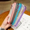 New Solid Color Border Four Corner Anti Fall HD Transparent Bumper Phone Case For iPhone 17 Pro Max Air 15 12 13 14 16 Pro Max