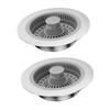 Kitchen Sink Strainer and Stopper Combo Drain Cover Anti Clogging Metal Accessories Practical Effectively Popup Sink Stopper