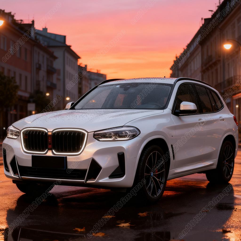 For BMW X3 G01 2022 2023 2024 Automobile Water Tank Protective Cover Font Air Intake LED Grille Modification Decoraiton Body Kit