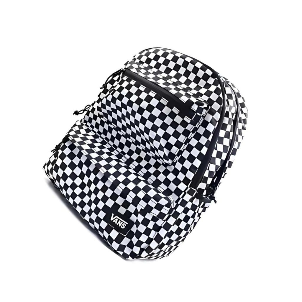 Vans Polyester Backpack Regular Unisex Black White Plaid VN000GP1DWW