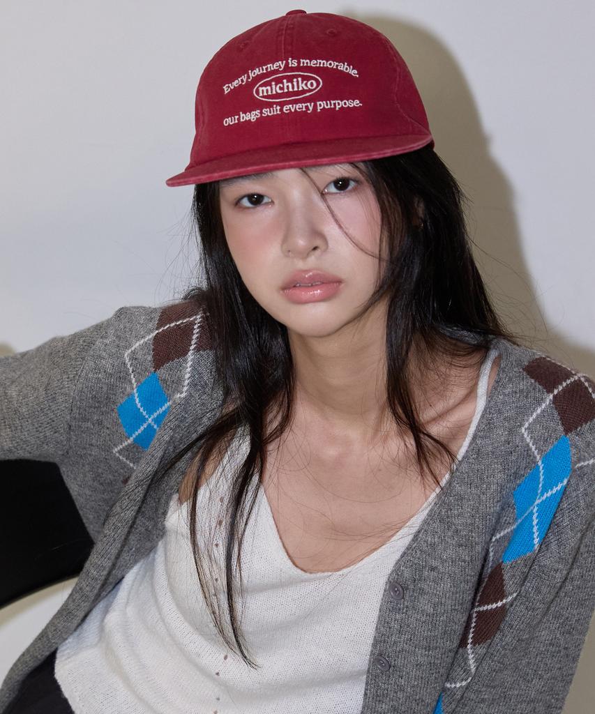 Michikoleondeonkosino Washed Cotton Camp Cap Brick Red