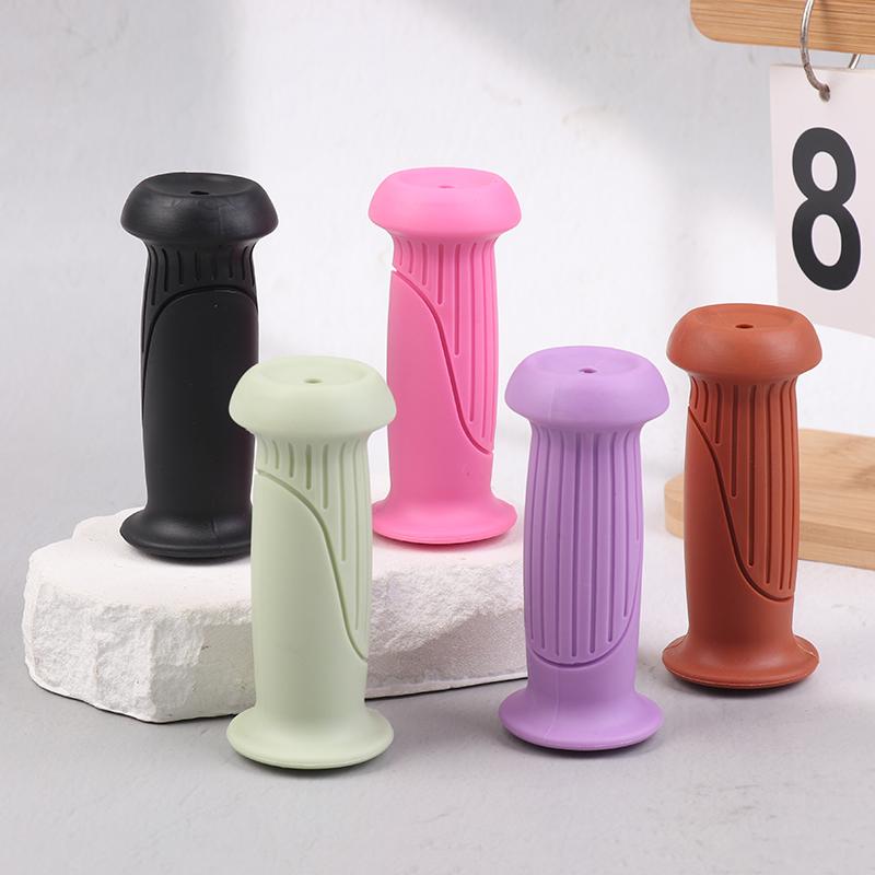 1Pair High Elastic Universal Rubber Handle Grips, Anti-Slip Handlebar Covers For Bicycle Scooter Balance Bike Handle Protectors