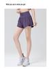 Women's Quick-Dry Anti-Exposure Yoga Shorts - Two-Piece Design, Running/Fitness, Thin Three-Quarter Length