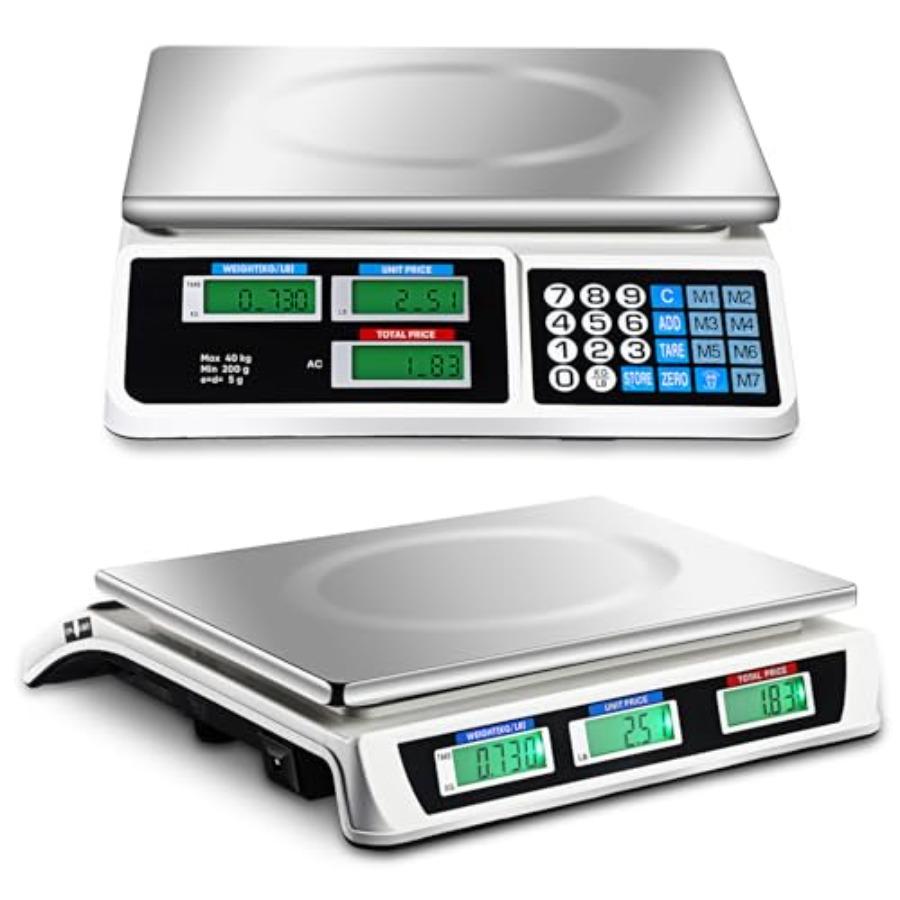 

Commercial Food Scale Digital Weight Food Electronic Price Computing Accurate Meat Produce Scale with LCD Display for Kitchen F United States
